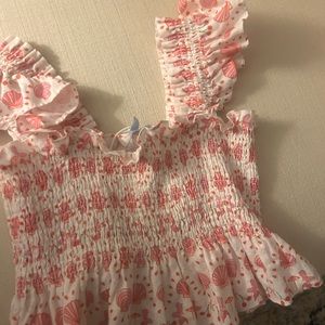 Hill House Paz Crop Top in Mermaid Linen - size L! Great condition